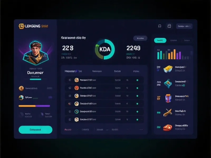 LOL 对战记录查询界面